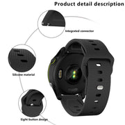 20mm Kalebol Dot Studded Buckle Silicone Watch Band(White)