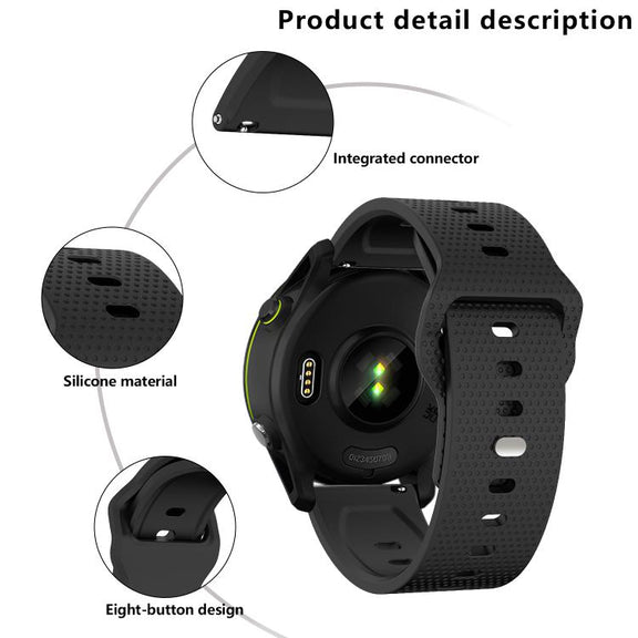 20mm Kalebol Dot Studded Buckle Silicone Watch Band(Dark Blue)