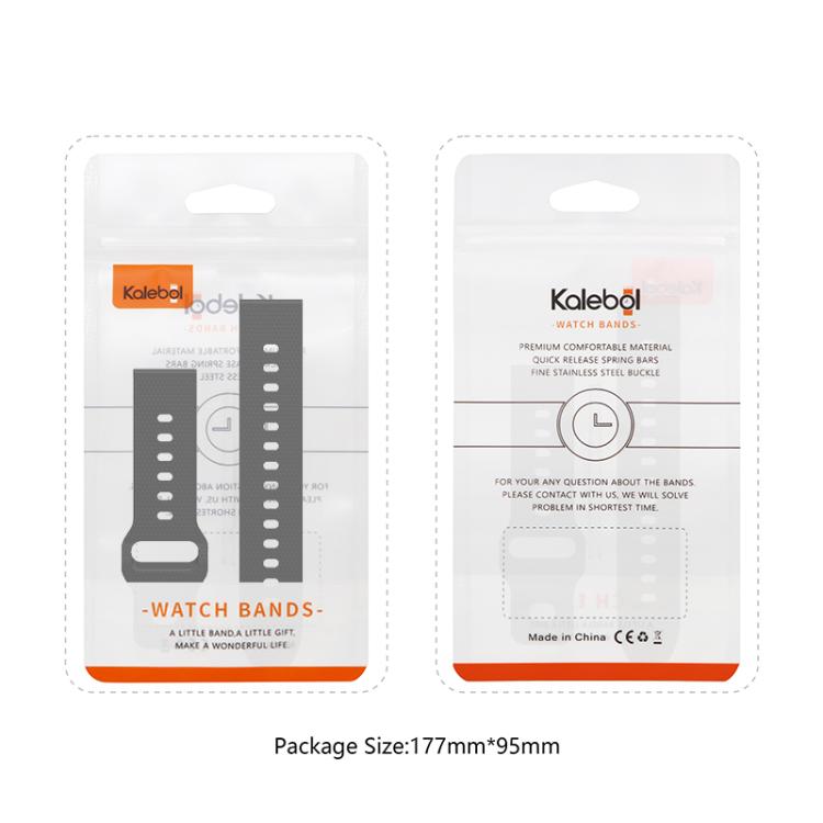 20mm Kalebol Dot Studded Buckle Silicone Watch Band(White)