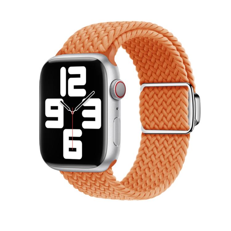 For Apple Watch 46mm / 49mm / 45mm / 44mm Kalebol Nylon Loop Magnetic Buckle Watch Band(Orange)