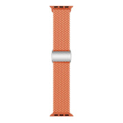 For Apple Watch 46mm / 49mm / 45mm / 44mm Kalebol Nylon Loop Magnetic Buckle Watch Band(Orange)