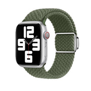 For Apple Watch 46mm / 49mm / 45mm / 44mm Kalebol Nylon Loop Magnetic Buckle Watch Band(Dark Olive)