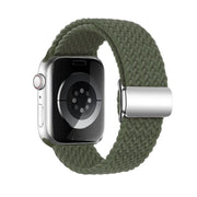 For Apple Watch 42mm / 41mm / 40mm / 38mm Kalebol Nylon Loop Magnetic Buckle Watch Band(Dark Olive)