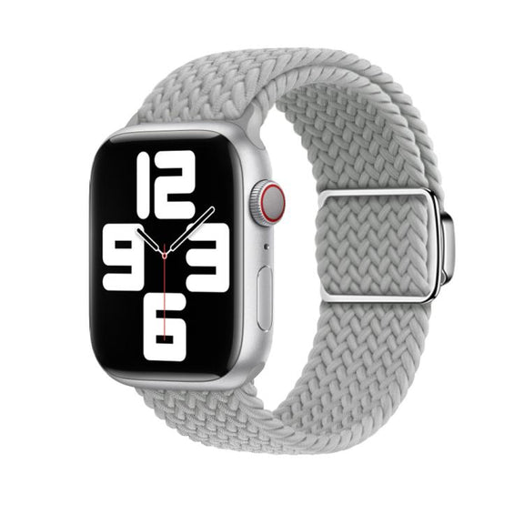 For Apple Watch 42mm / 41mm / 40mm / 38mm Kalebol Nylon Loop Magnetic Buckle Watch Band(Light Grey)