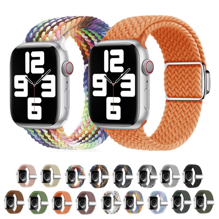 For Apple Watch 42mm / 41mm / 40mm / 38mm Kalebol Nylon Loop Magnetic Buckle Watch Band(Light Grey)