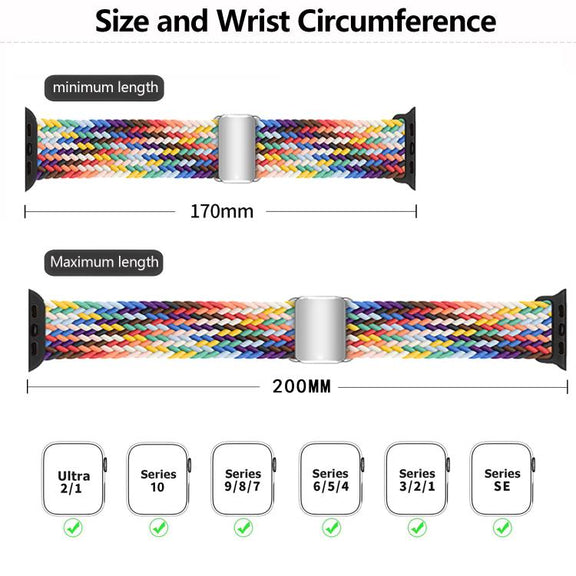 For Apple Watch 42mm / 41mm / 40mm / 38mm Kalebol Nylon Loop Magnetic Buckle Watch Band(Light Grey)