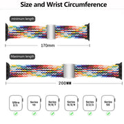 For Apple Watch 42mm / 41mm / 40mm / 38mm Kalebol Nylon Loop Magnetic Buckle Watch Band(Starlight)