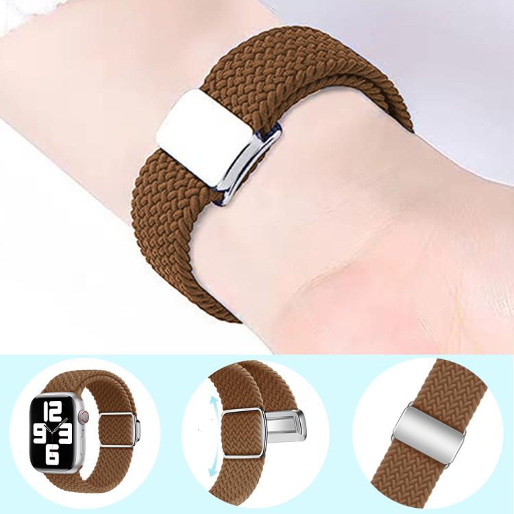 For Apple Watch 42mm / 41mm / 40mm / 38mm Kalebol Nylon Loop Magnetic Buckle Watch Band(Starlight)