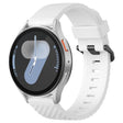 20mm Kalebol Steel Buckle Spruce Silicone Watch Band(White) - 20mm Bands by Kalebol | Online Shopping South Africa | PMc TechLife | Buy Now Pay Later Mobicred
