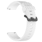 20mm Kalebol Steel Buckle Spruce Silicone Watch Band(White)