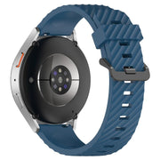 20mm Kalebol Steel Buckle Spruce Silicone Watch Band(Dark Blue)