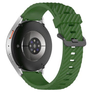 20mm Kalebol Steel Buckle Spruce Silicone Watch Band(Army Green)