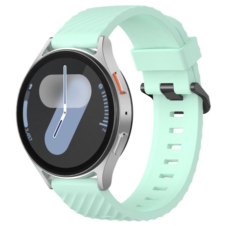 20mm Kalebol Steel Buckle Spruce Silicone Watch Band(Teal)
