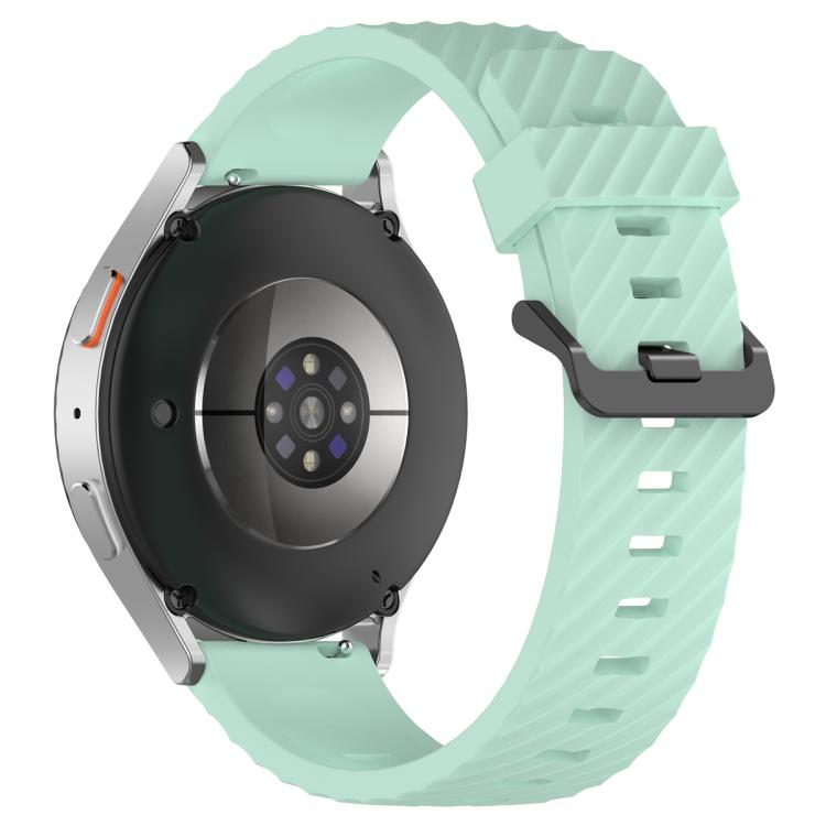 20mm Kalebol Steel Buckle Spruce Silicone Watch Band(Teal)