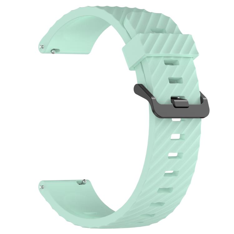 20mm Kalebol Steel Buckle Spruce Silicone Watch Band(Teal)