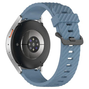 20mm Kalebol Steel Buckle Spruce Silicone Watch Band(Rock Blue)