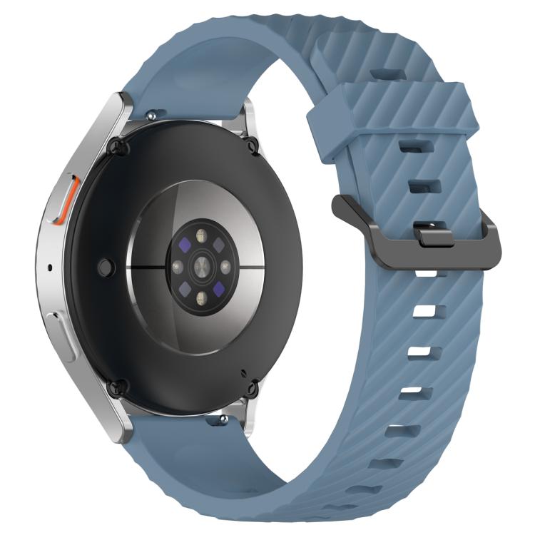20mm Kalebol Steel Buckle Spruce Silicone Watch Band(Rock Blue)
