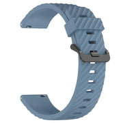 20mm Kalebol Steel Buckle Spruce Silicone Watch Band(Rock Blue)