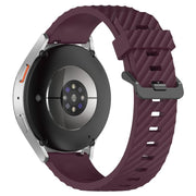 22mm Kalebol Steel Buckle Spruce Silicone Watch Band(Wine Red)