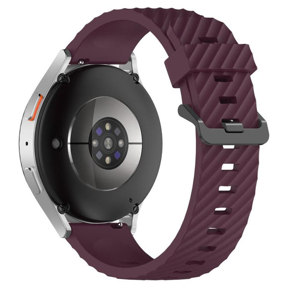 22mm Kalebol Steel Buckle Spruce Silicone Watch Band(Wine Red)