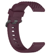 22mm Kalebol Steel Buckle Spruce Silicone Watch Band(Wine Red)