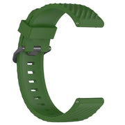22mm Kalebol Steel Buckle Spruce Silicone Watch Band(Army Green)