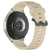 22mm Kalebol Steel Buckle Spruce Silicone Watch Band(Cream Color)