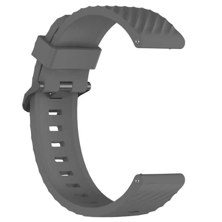 22mm Kalebol Steel Buckle Spruce Silicone Watch Band(Space Grey)