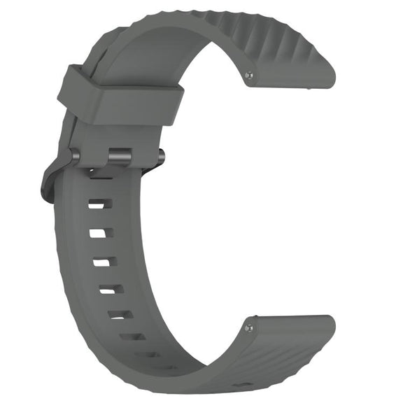 22mm Kalebol Steel Buckle Spruce Silicone Watch Band(Space Grey)