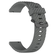 22mm Kalebol Steel Buckle Spruce Silicone Watch Band(Space Grey)