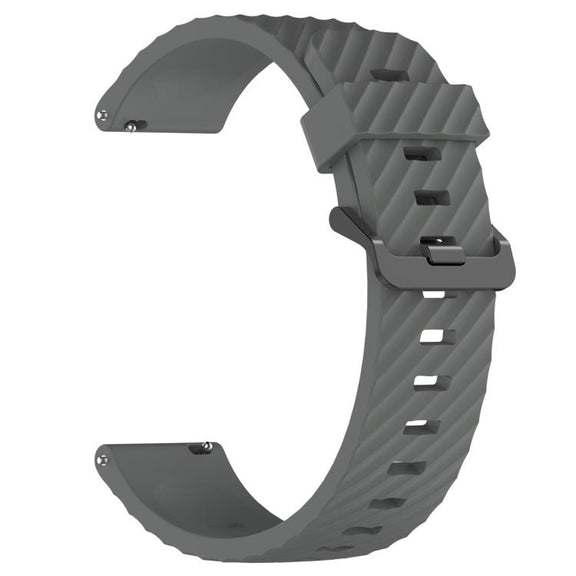 22mm Kalebol Steel Buckle Spruce Silicone Watch Band(Space Grey)