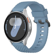 22mm Kalebol Steel Buckle Spruce Silicone Watch Band(Rock Blue)