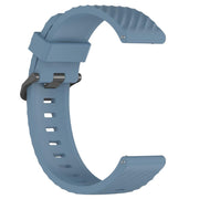 22mm Kalebol Steel Buckle Spruce Silicone Watch Band(Rock Blue)