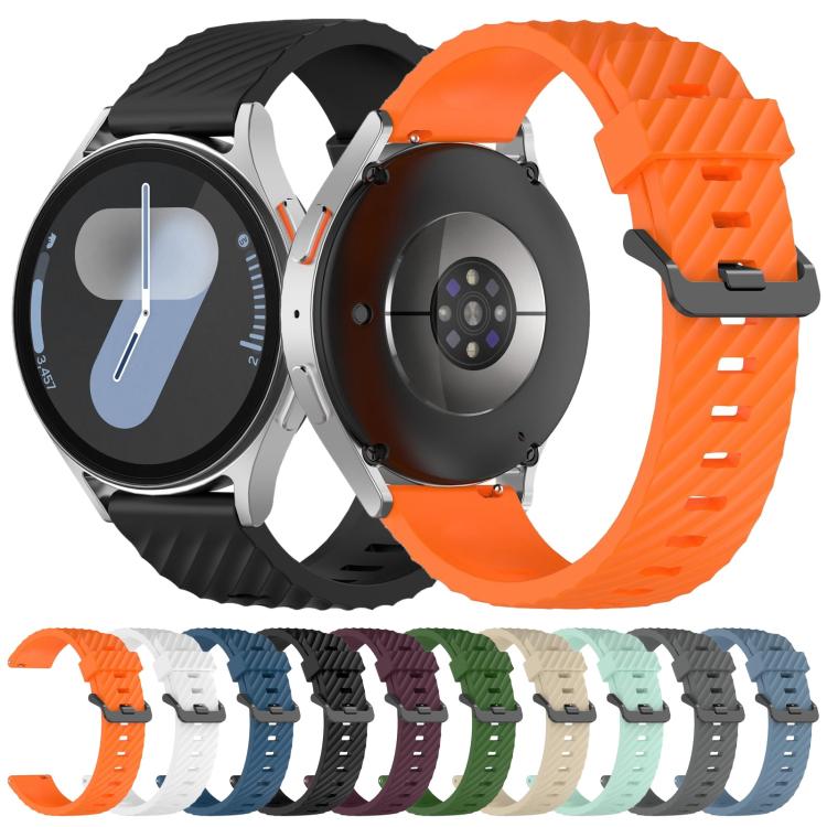 20mm Kalebol Steel Buckle Spruce Silicone Watch Band(Space Grey)