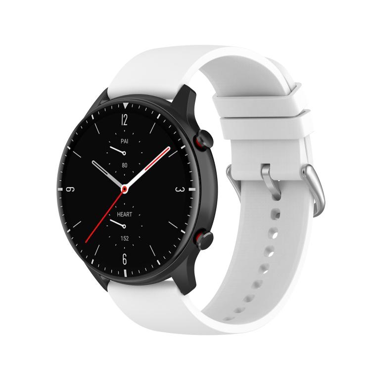 20mm Kalebol Round Tail Silicone Watch Band(White)