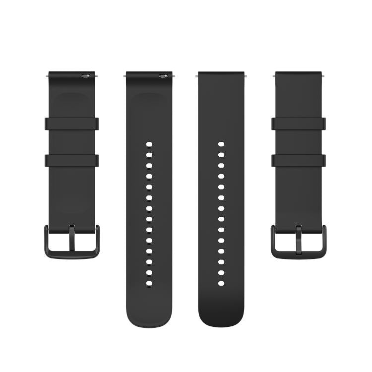 20mm Kalebol Round Tail Silicone Watch Band(Black)