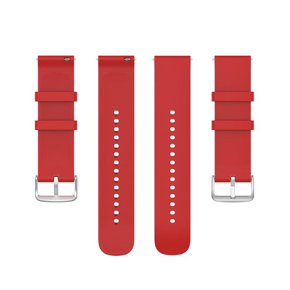 20mm Kalebol Round Tail Silicone Watch Band(Red)