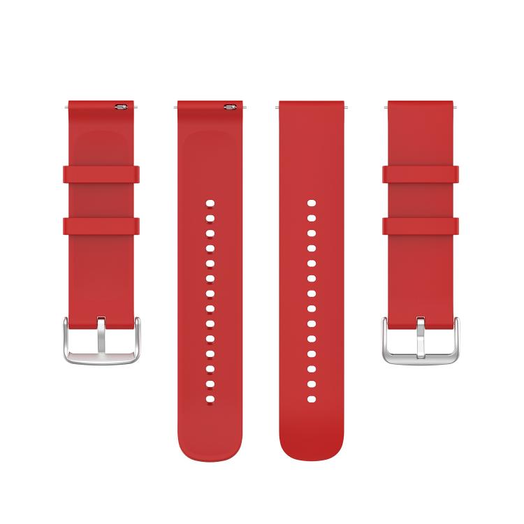 20mm Kalebol Round Tail Silicone Watch Band(Red)