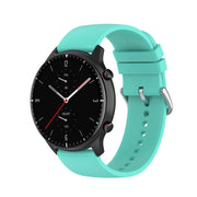 20mm Kalebol Round Tail Silicone Watch Band(Lake Blue)