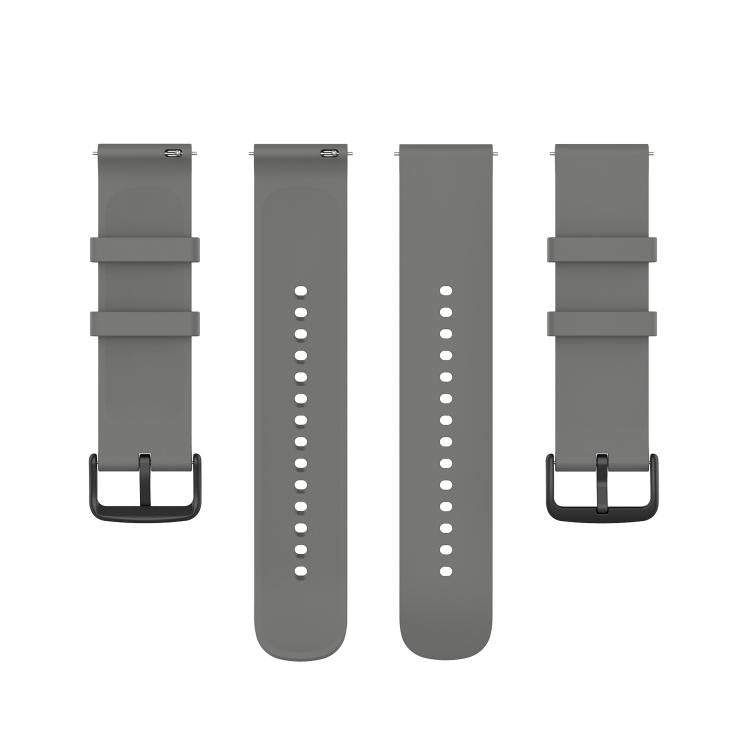 20mm Kalebol Round Tail Silicone Watch Band(Dark Grey)
