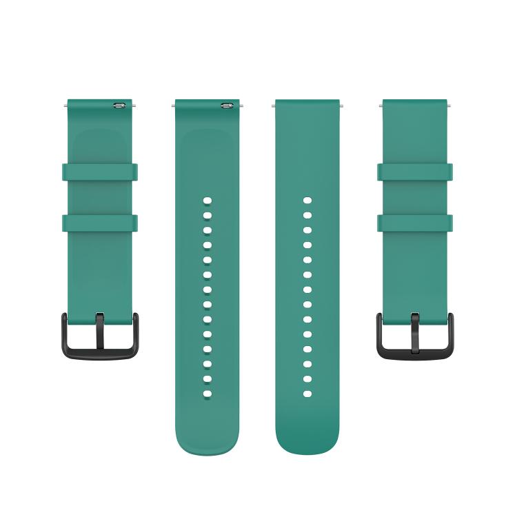 20mm Kalebol Round Tail Silicone Watch Band(Pine Green)