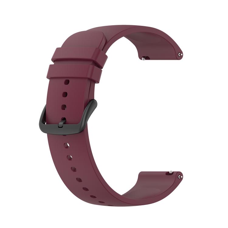 22mm Kalebol Round Tail Silicone Watch Band(Wine Red)