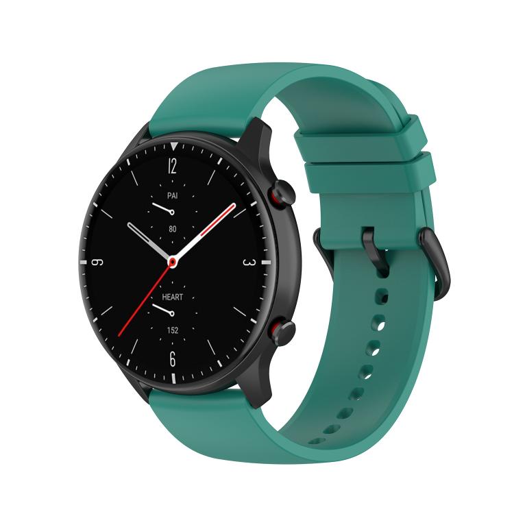 22mm Kalebol Round Tail Silicone Watch Band(Pine Green)