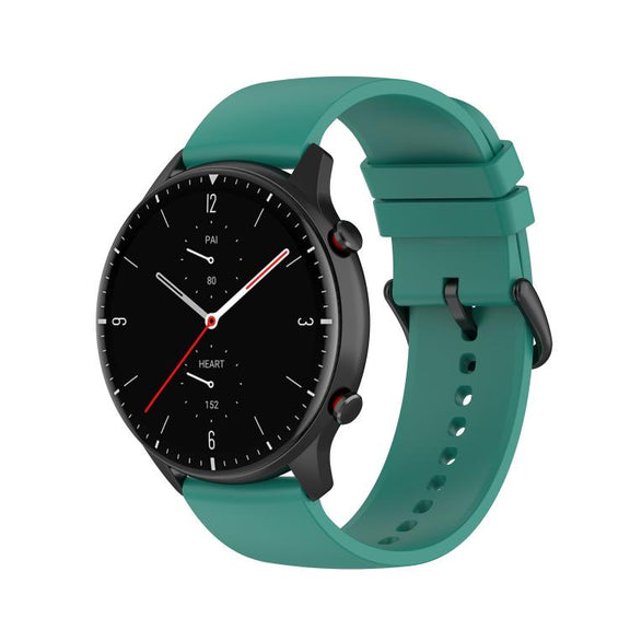22mm Kalebol Round Tail Silicone Watch Band(Pine Green)