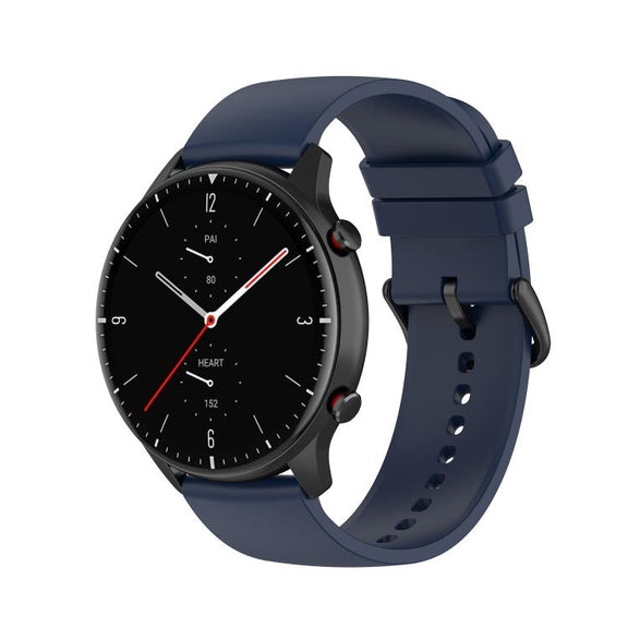 22mm Kalebol Round Tail Silicone Watch Band(Midnight Blue)