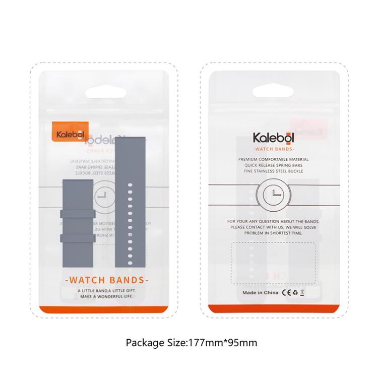 22mm Kalebol Round Tail Silicone Watch Band(Ice Green)