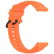 20mm Kalebol Black Buckle Tire Pattern Silicone Watch Band(Orange)
