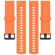 20mm Kalebol Black Buckle Tire Pattern Silicone Watch Band(Orange)