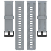 20mm Kalebol Black Buckle Tire Pattern Silicone Watch Band(Grey)