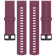20mm Kalebol Black Buckle Tire Pattern Silicone Watch Band(Wine Red)